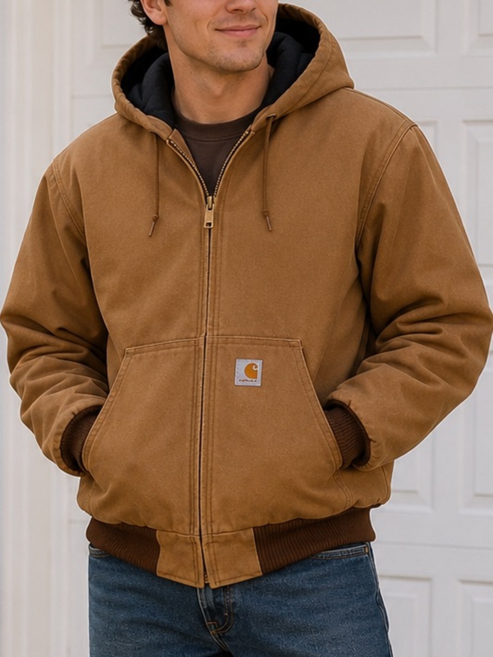 Carhartt Men's Tan Hooded Performance Jacket
